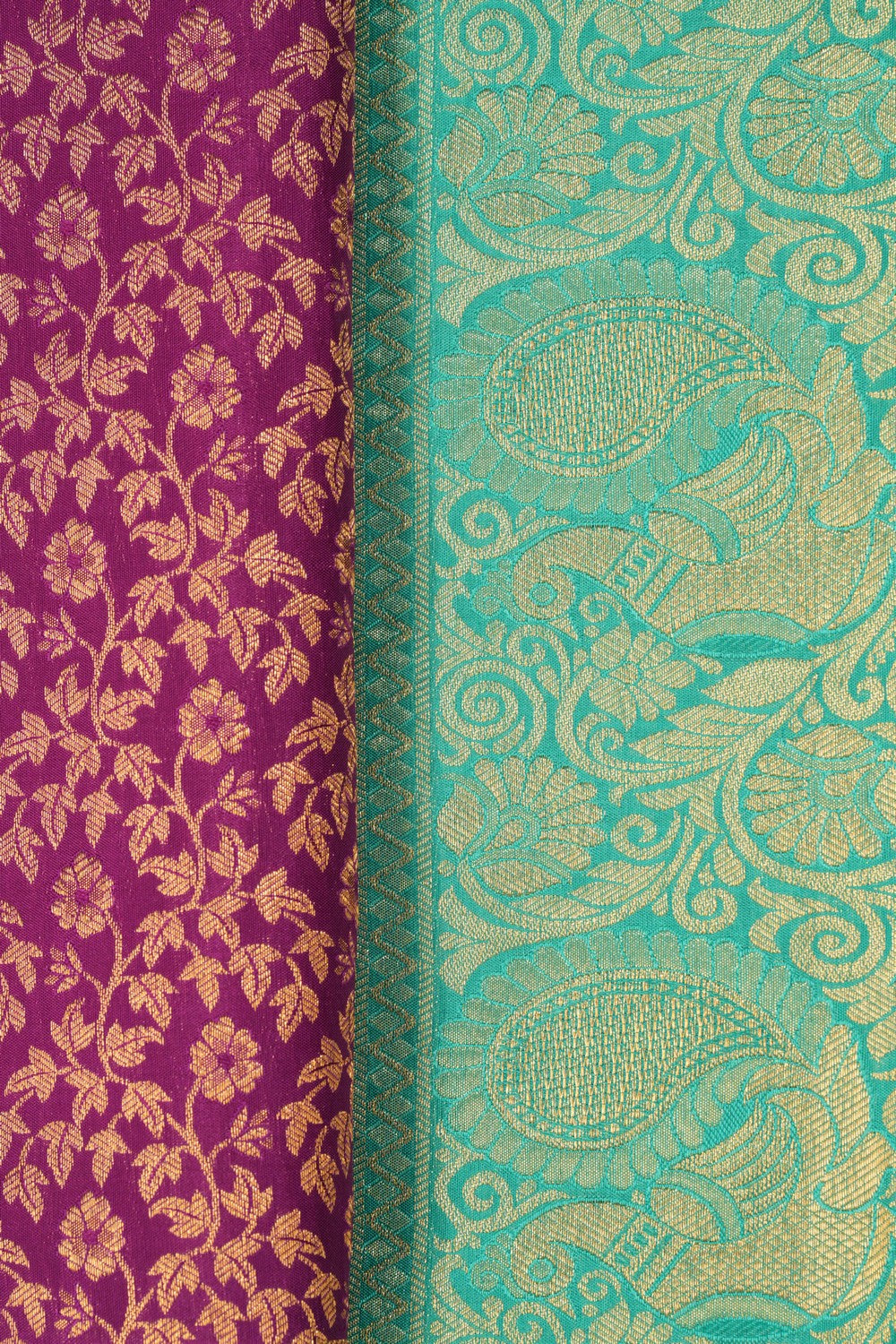 Image of Kanchipattu Brocade Violet Saree